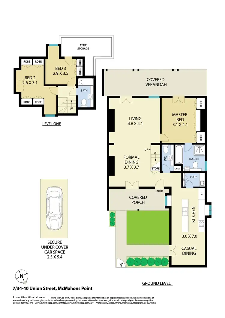 Floorplan of Homely townhouse listing, 7/34-40 Union Street, Mcmahons Point NSW 2060