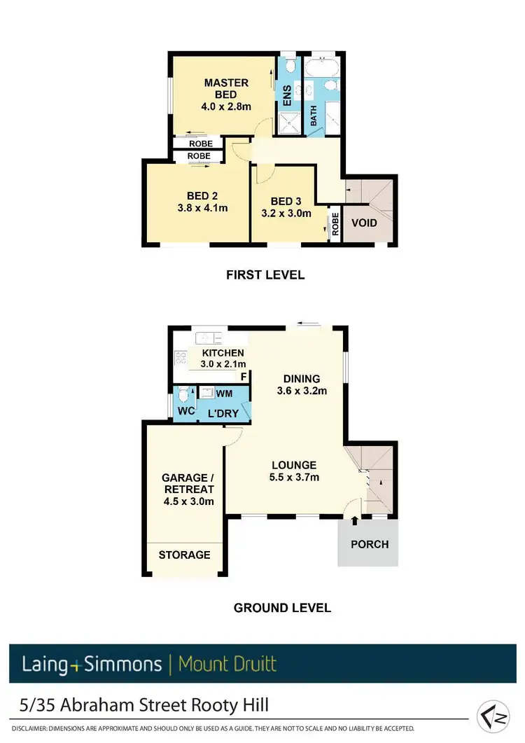 Floorplan of Homely townhouse listing, 5/35 Abraham Street, Rooty Hill NSW 2766