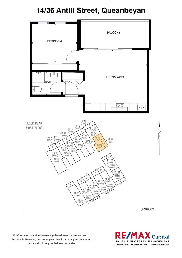 Floorplan of Homely apartment listing, 14/36 Antill Street, Queanbeyan NSW 2620