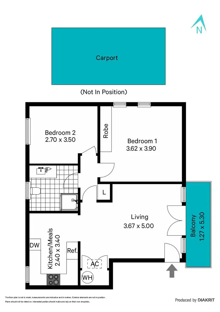 Floorplan of Homely unit listing, 6/4 Bristol Place, Glenelg South SA 5045