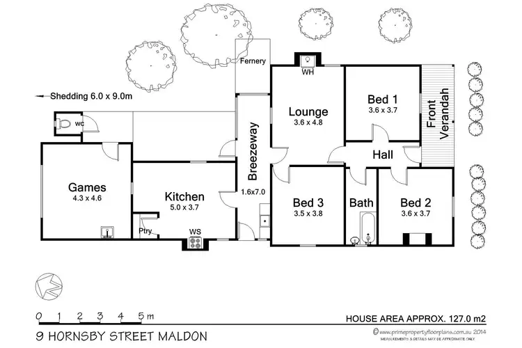 Floorplan of Homely house listing, 9 Hornsby Street, Maldon VIC 3463