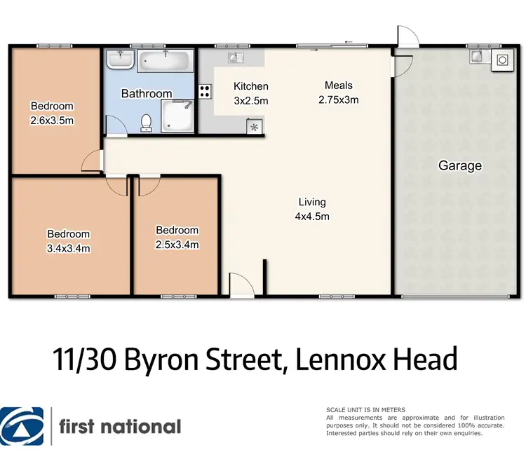 Floorplan of Homely unit listing, 11/30 Byron Street, Lennox Head NSW 2478