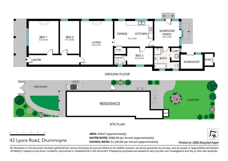 Floorplan of Homely house listing, 43 Lyons Road, Drummoyne NSW 2047