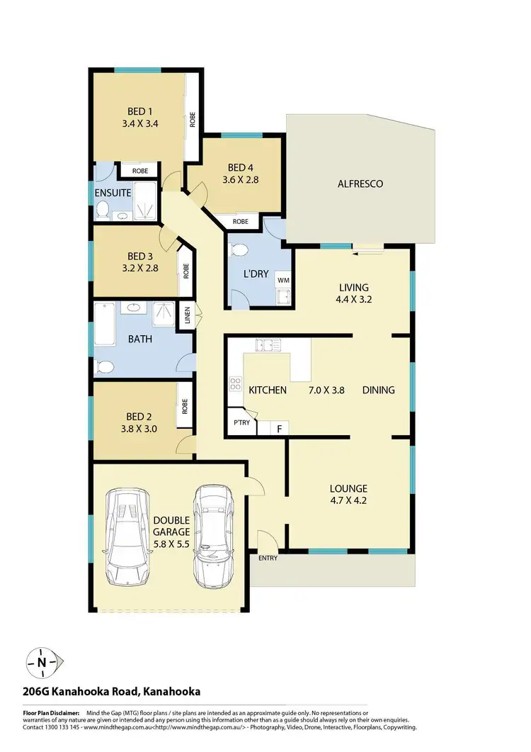 Floorplan of Homely house listing, 206G Kanahooka Road, Kanahooka NSW 2530