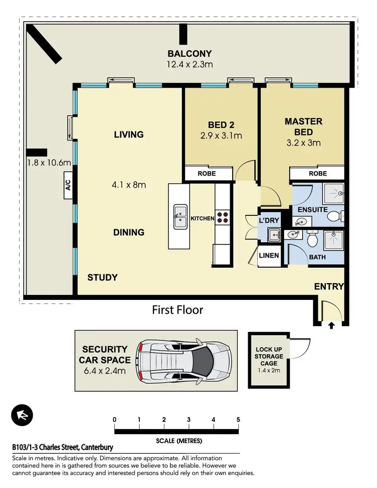 Floorplan of Homely apartment listing, B103/1-3 Charles Street, Canterbury NSW 2193