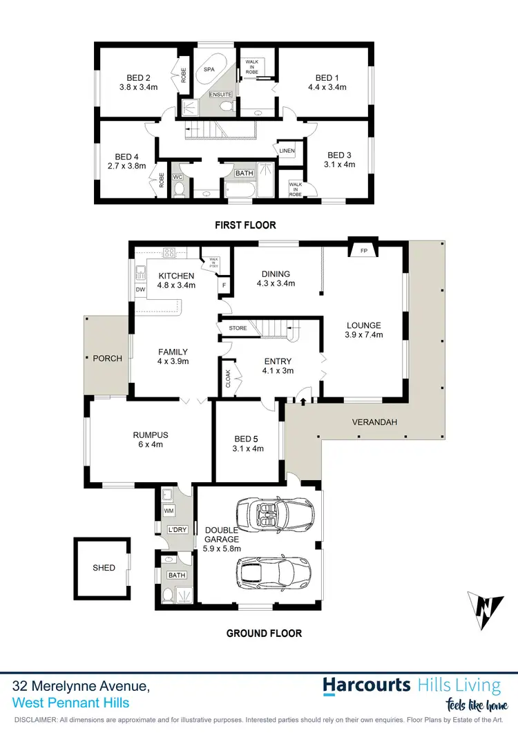 Floorplan of Homely house listing, 32 Merelynne Avenue, West Pennant Hills NSW 2125