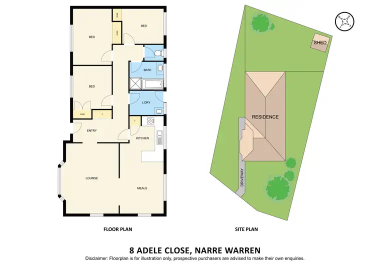 Floorplan of Homely house listing, 8 Adele Close, Narre Warren VIC 3805