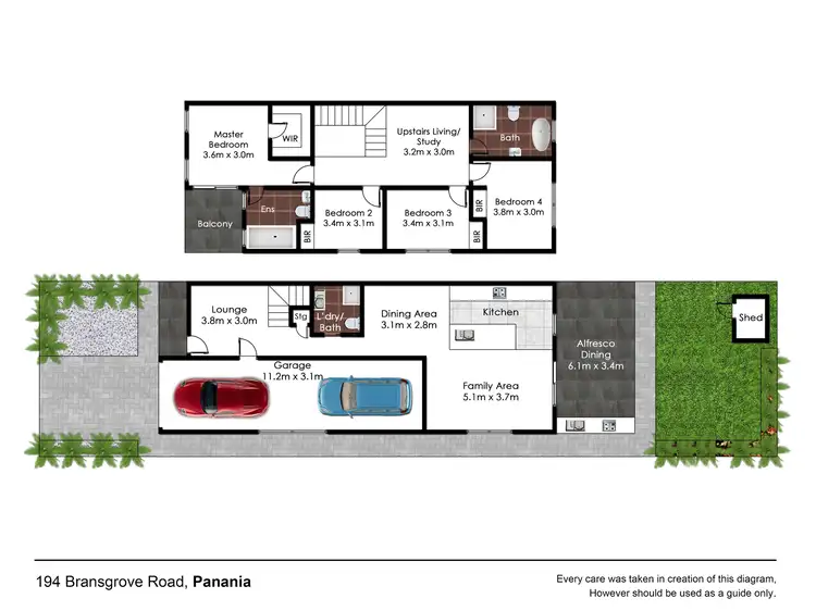Floorplan of Homely semi-detached listing, 194 Bransgrove Road, Panania NSW 2213