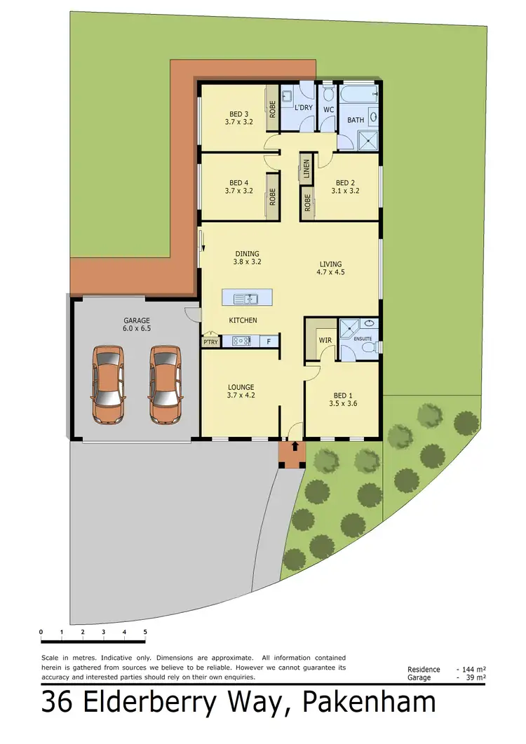 Floorplan of Homely house listing, 36 Elderberry Way, Pakenham VIC 3810