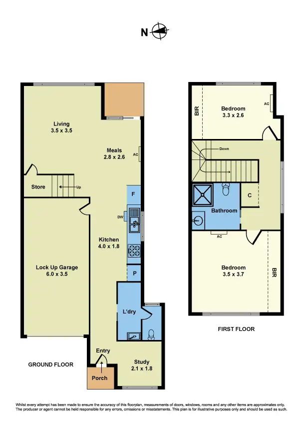 Floorplan of Homely townhouse listing, 42 Compton Parade, Sunshine North VIC 3020