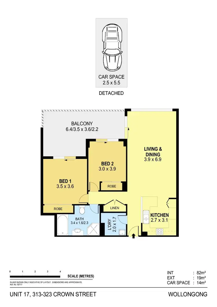 Floorplan of Homely apartment listing, 17/313-323 Crown Street, Wollongong NSW 2500