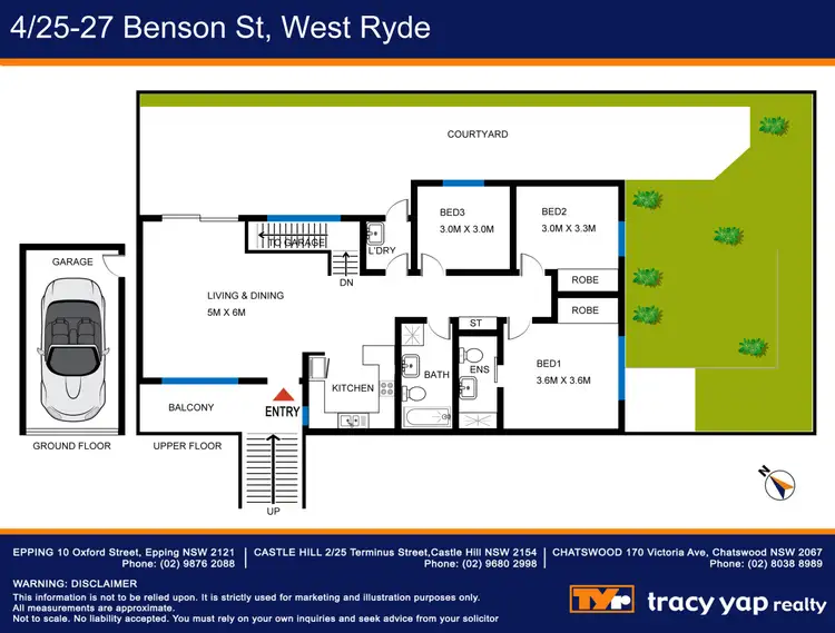 Floorplan of Homely townhouse listing, 4/25-27 Benson Street, West Ryde NSW 2114