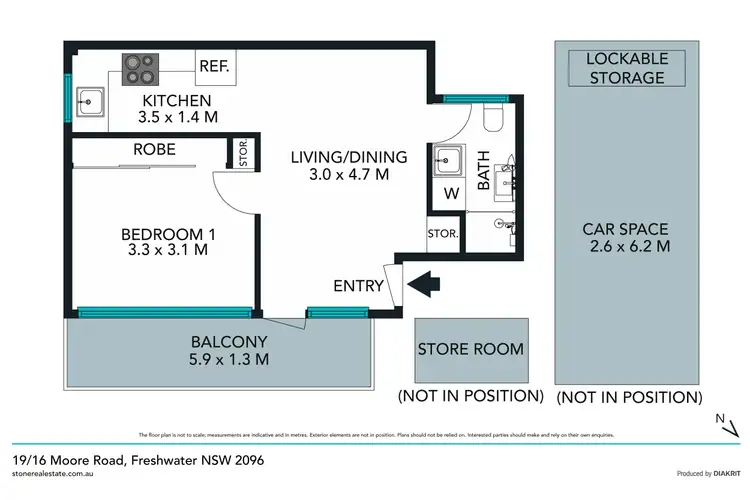 Floorplan of Homely apartment listing, 19/16 Moore Road, Freshwater NSW 2096