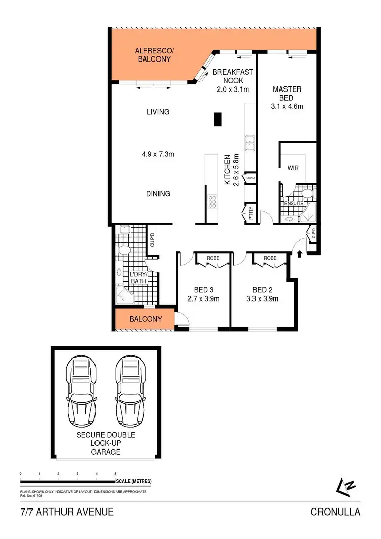 Floorplan of Homely apartment listing, 7/7 Arthur Avenue, Cronulla NSW 2230