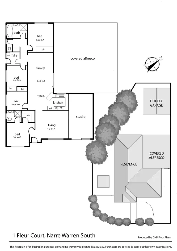 Floorplan of Homely house listing, 1 Fleur Court, Narre Warren South VIC 3805