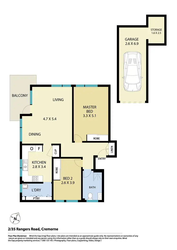 Floorplan of Homely apartment listing, 2/35 Rangers Road, Cremorne NSW 2090