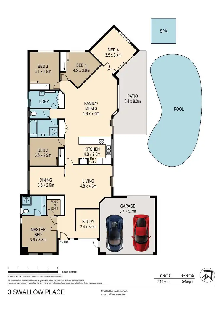 Floorplan of Homely house listing, 3 Swallow Place, Sinnamon Park QLD 4073