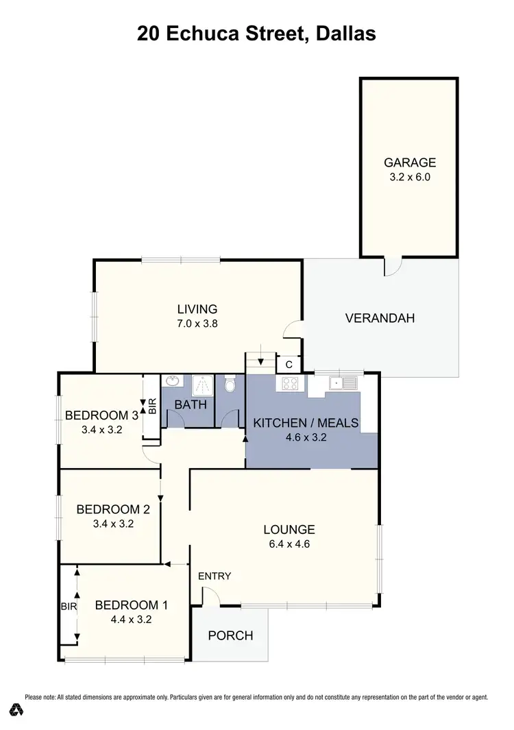 Floorplan of Homely house listing, 20 Echuca Street, Dallas VIC 3047