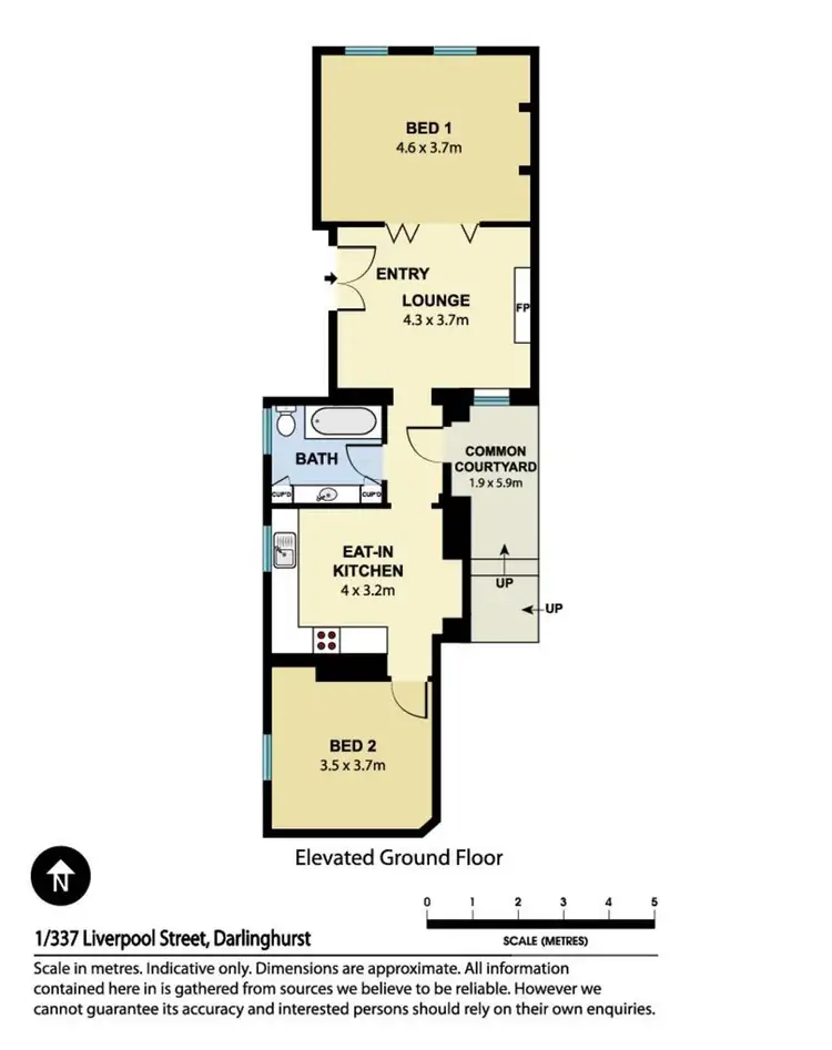 Floorplan of Homely apartment listing, 1/337 Liverpool Street, Darlinghurst NSW 2010