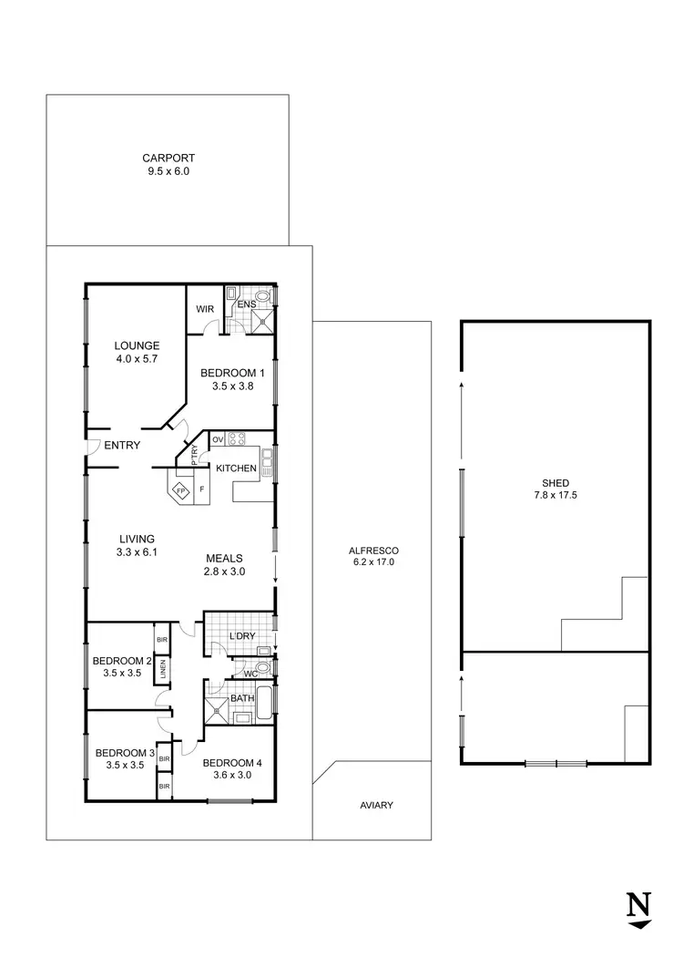 Floorplan of Homely rural property listing, 149 Inglis Road, Bagshot VIC 3551