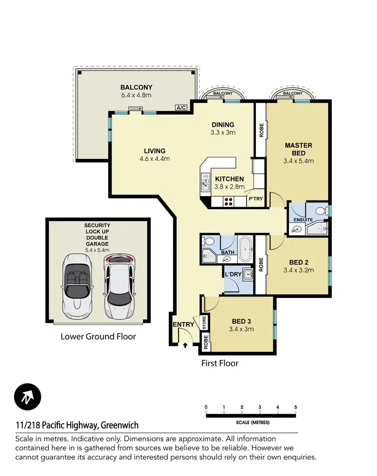 Floorplan of Homely apartment listing, 11/218 Pacific Highway, Greenwich NSW 2065