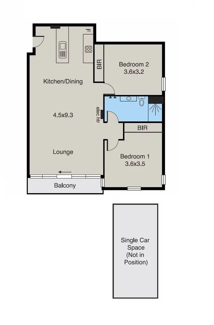 Floorplan of Homely apartment listing, 111/38 Kavanagh Street, Southbank VIC 3006