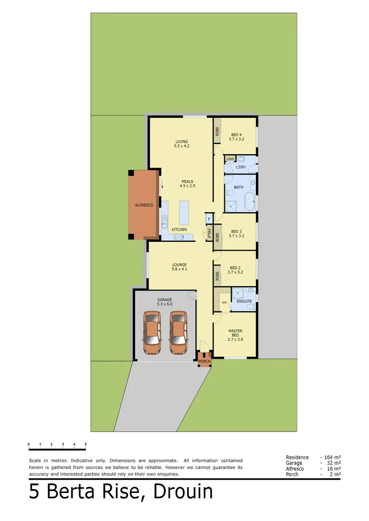 Floorplan of Homely house listing, 5 Berta Rise, Drouin VIC 3818