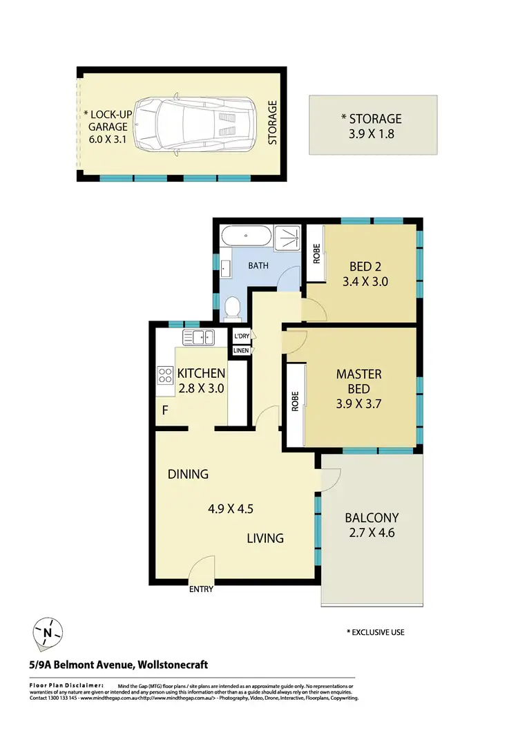 Floorplan of Homely apartment listing, 5/9A Belmont Avenue, Wollstonecraft NSW 2065