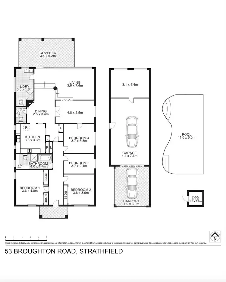 Floorplan of Homely house listing, 53 Broughton Road, Strathfield NSW 2135