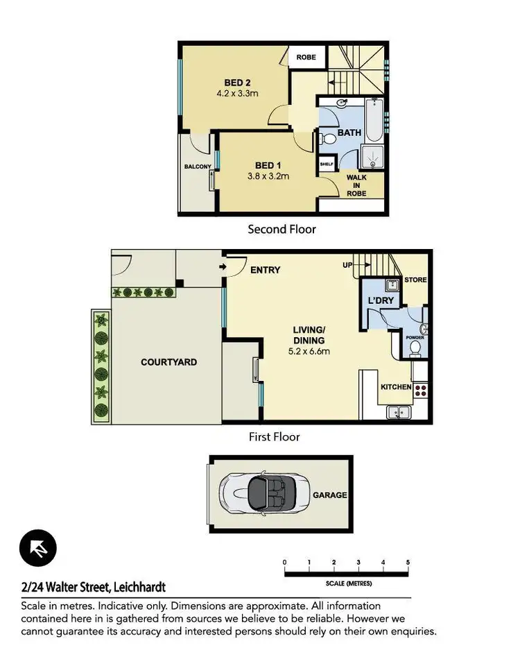 Floorplan of Homely townhouse listing, 2/24 Walter Street, Leichhardt NSW 2040