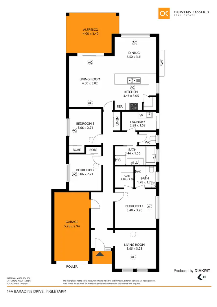 Floorplan of Homely house listing, 14a Baradine Drive, Ingle Farm SA 5098