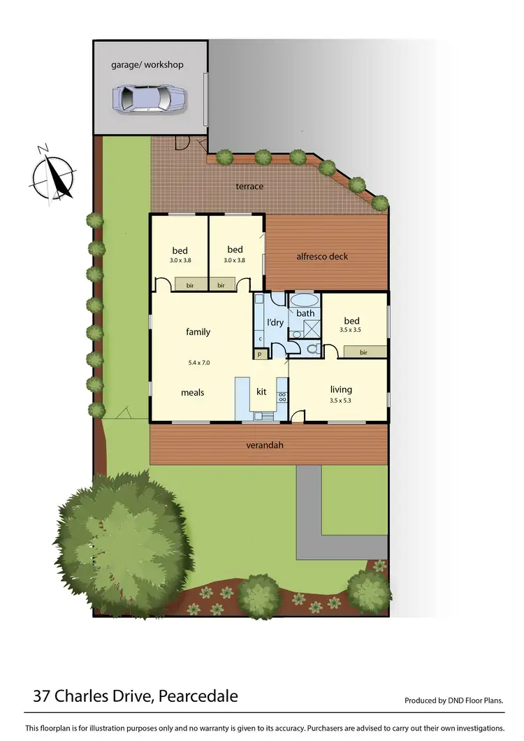 Floorplan of Homely house listing, 37 Charles Drive, Pearcedale VIC 3912