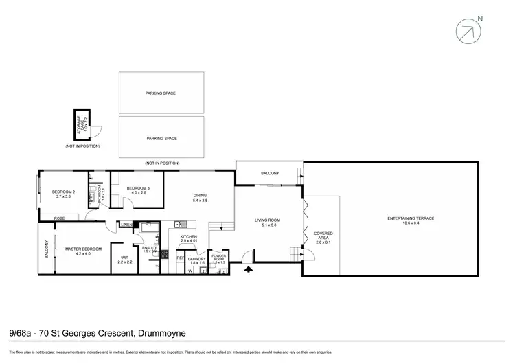 Floorplan of Homely apartment listing, 9/68a-70 St Georges Crescent, Drummoyne NSW 2047
