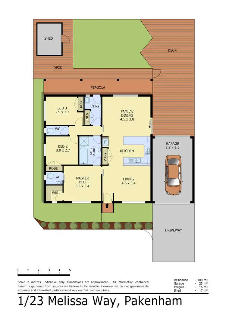 Floorplan of Homely unit listing, 1/23 Melissa Way, Pakenham VIC 3810