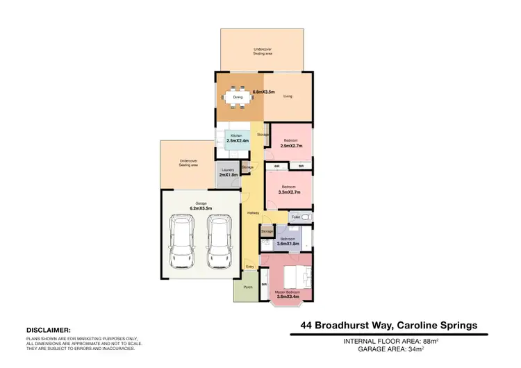 Floorplan of Homely house listing, 44 Broadhurst Way, Caroline Springs VIC 3023