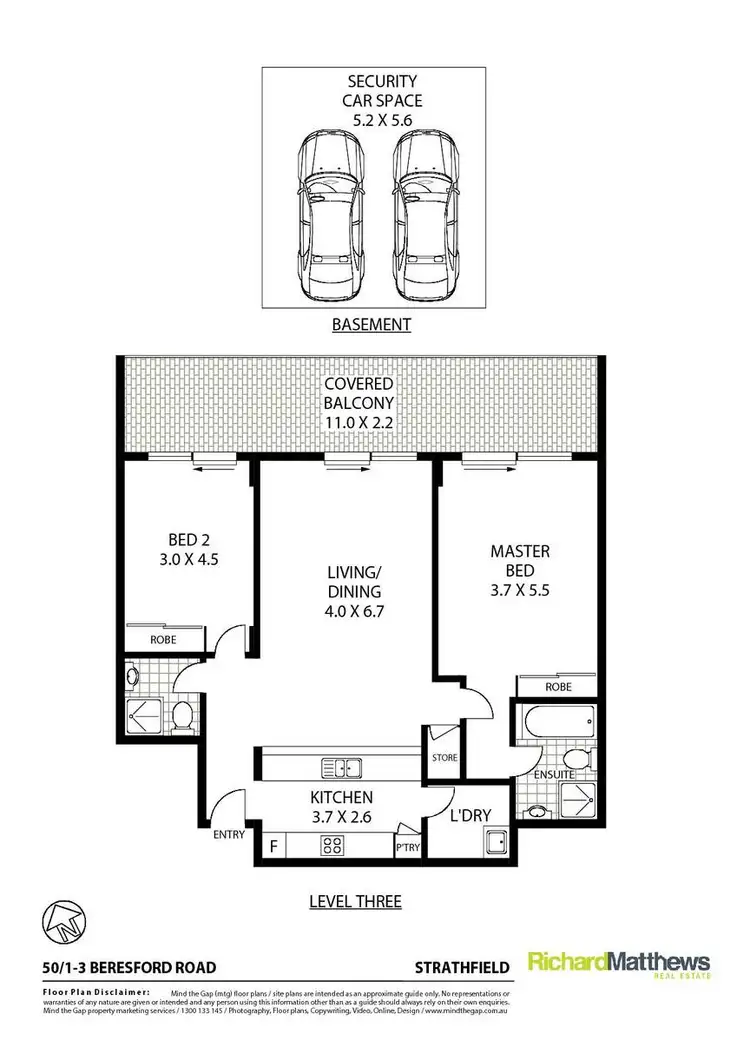 Floorplan of Homely apartment listing, 50/1 Beresford Road, Strathfield NSW 2135