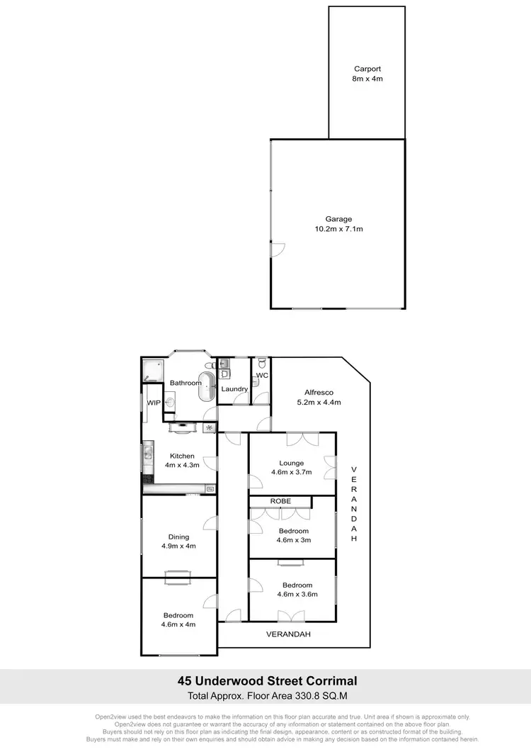 Floorplan of Homely house listing, 45 Underwood Street, Corrimal NSW 2518