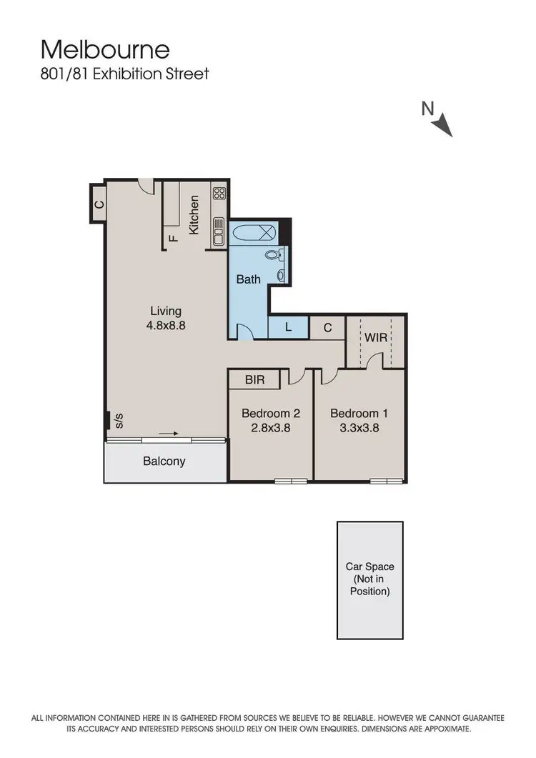 Floorplan of Homely apartment listing, 801/181 Exhibition Street, Melbourne VIC 3000