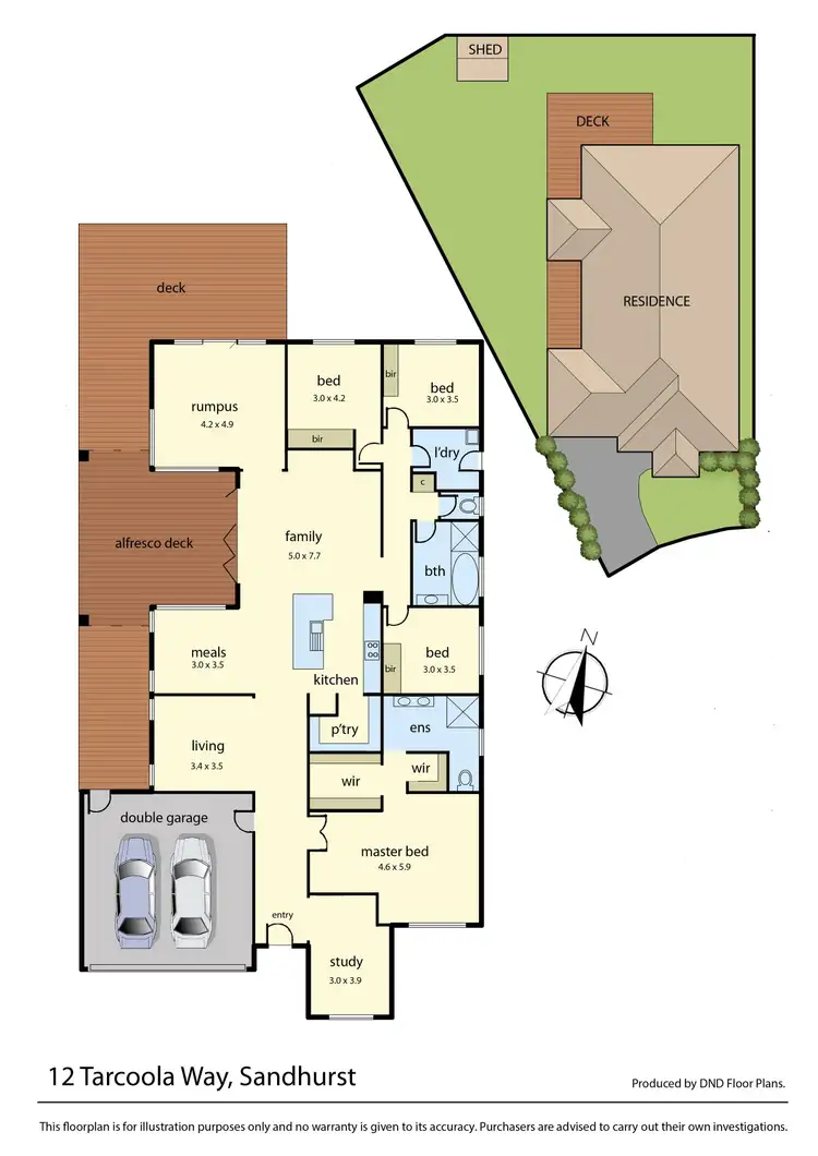 Floorplan of Homely house listing, 12 Tarcoola Way, Sandhurst VIC 3977