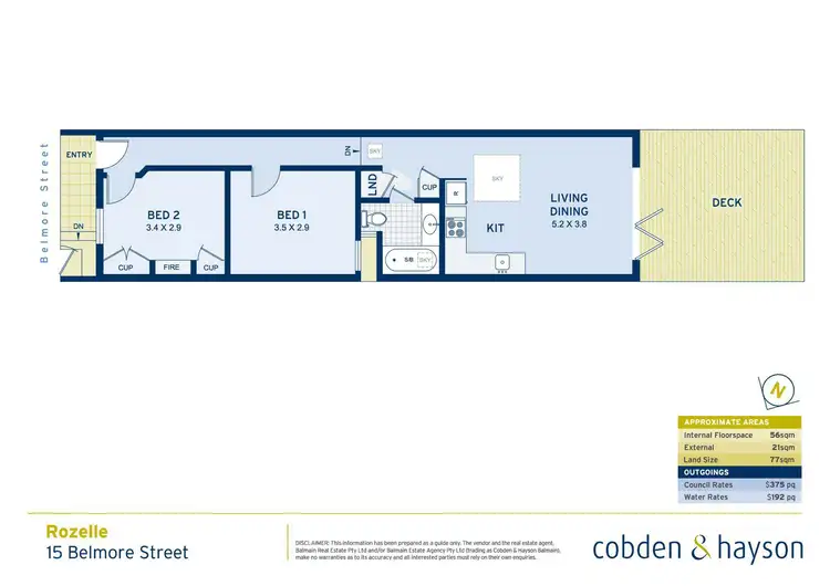 Floorplan of Homely house listing, 15 Belmore Street, Rozelle NSW 2039