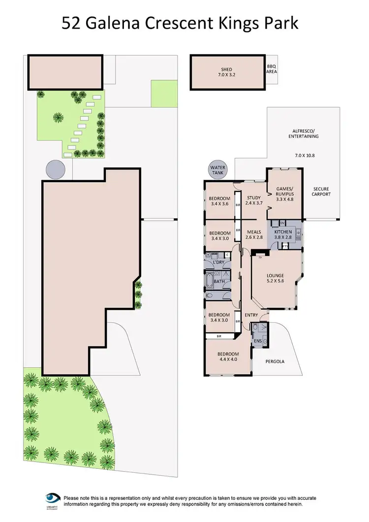 Floorplan of Homely house listing, 52 Galena Crescent, Kings Park VIC 3021