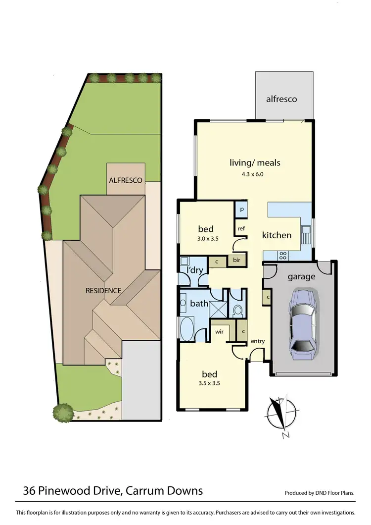 Floorplan of Homely house listing, 36 Pinewood Drive, Carrum Downs VIC 3201