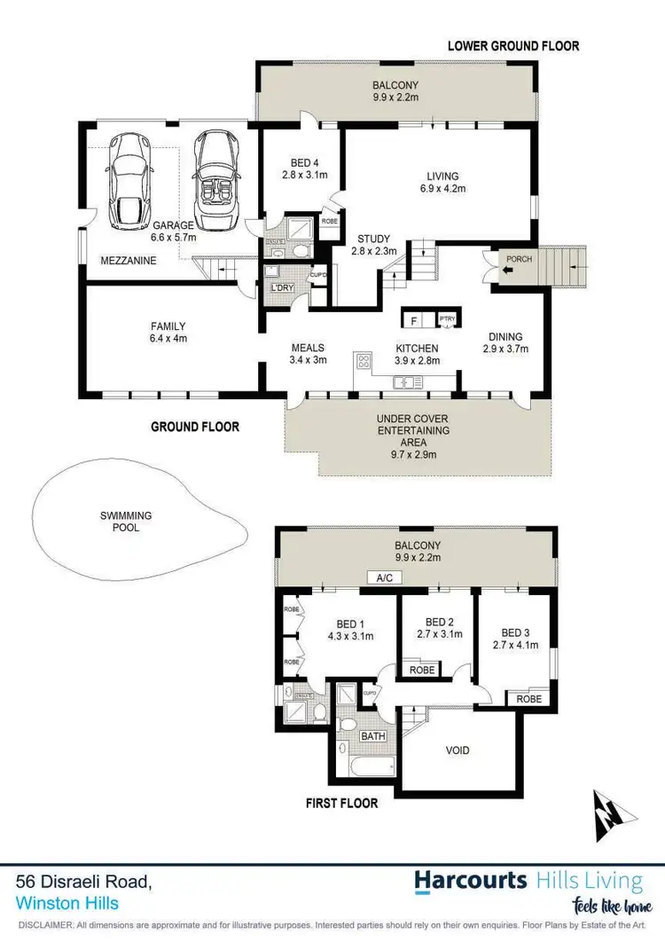 Floorplan of Homely house listing, 56 Disraeli Road, Winston Hills NSW 2153