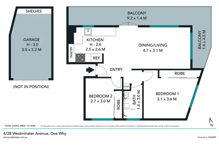 Floorplan of Homely apartment listing, 6/28 Westminster Avenue, Dee Why NSW 2099