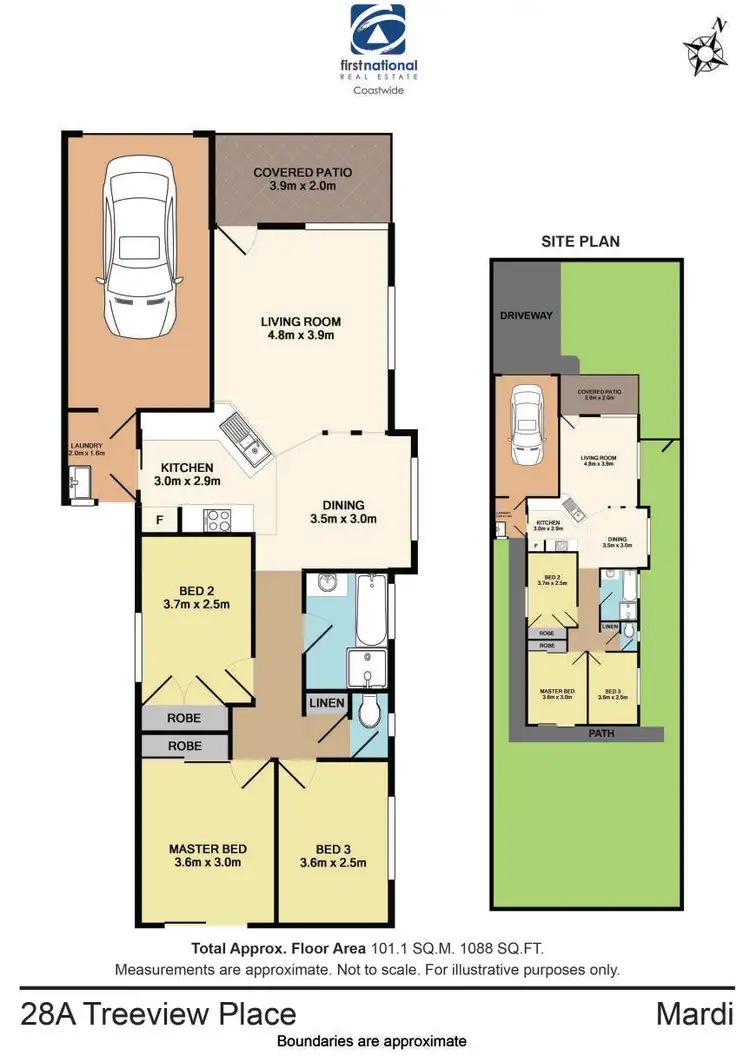 Floorplan of Homely semi-detached listing, 28A Treeview Place, Mardi NSW 2259
