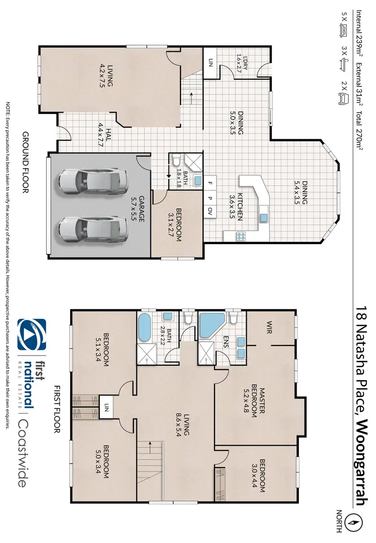 Floorplan of Homely house listing, 18 Natasha Place, Woongarrah NSW 2259