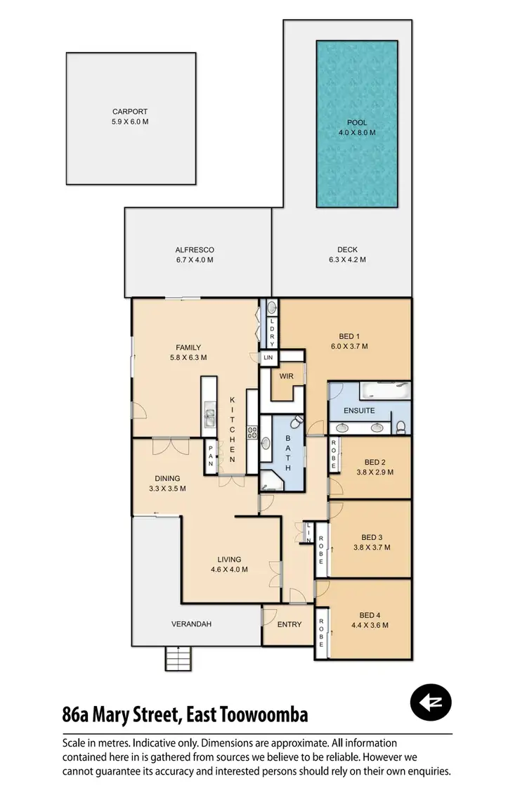Floorplan of Homely house listing, 86A Mary Street, East Toowoomba QLD 4350
