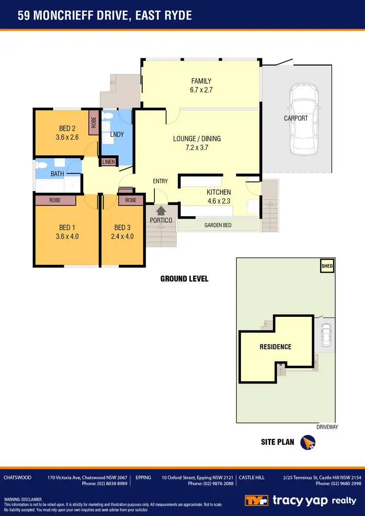 Floorplan of Homely house listing, 59 Moncrieff Drive, East Ryde NSW 2113