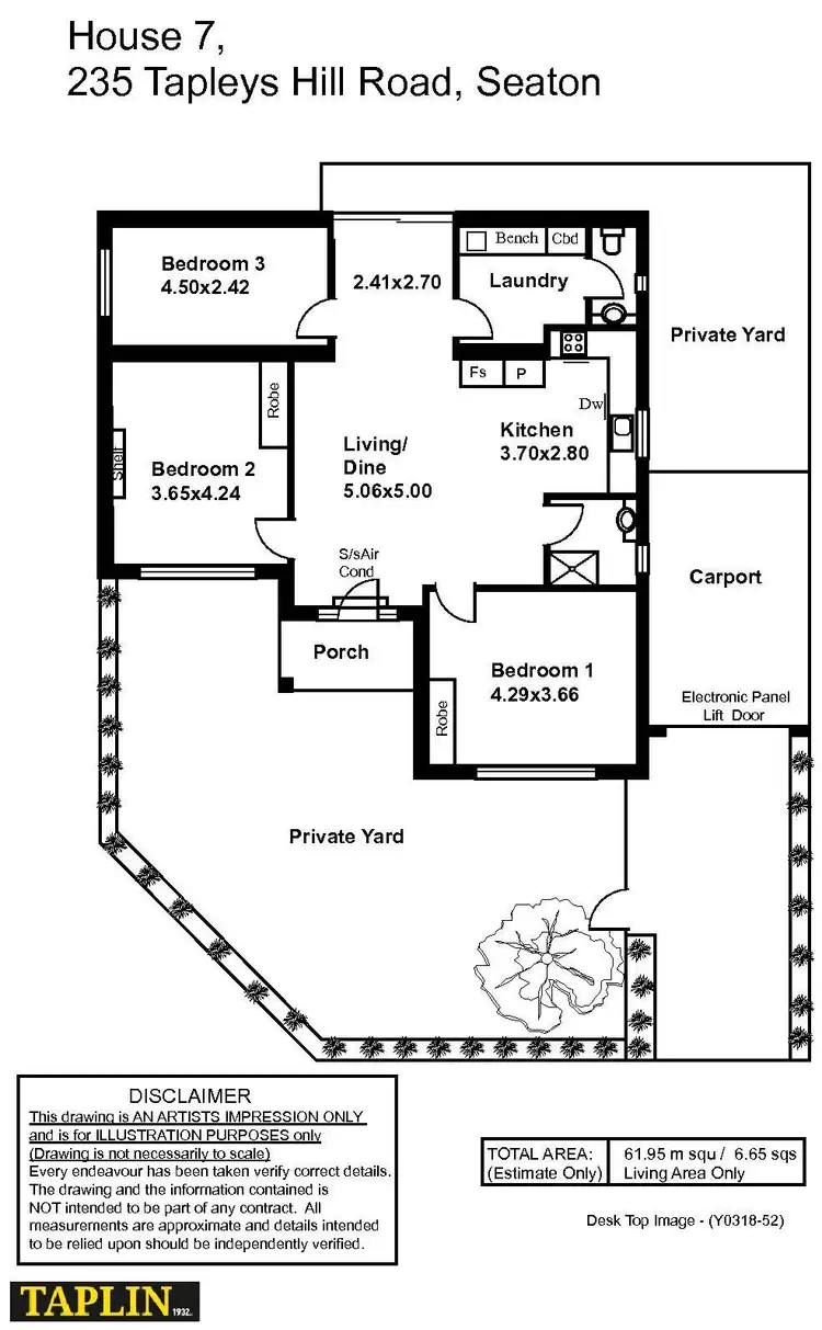Floorplan of Homely unit listing, 7/235 Tapleys Hill Road, Seaton SA 5023