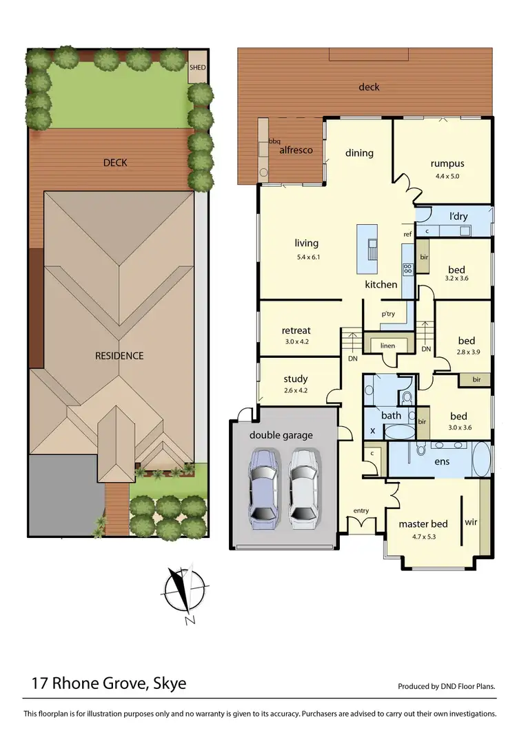 Floorplan of Homely house listing, 17 Rhone Grove, Skye VIC 3977